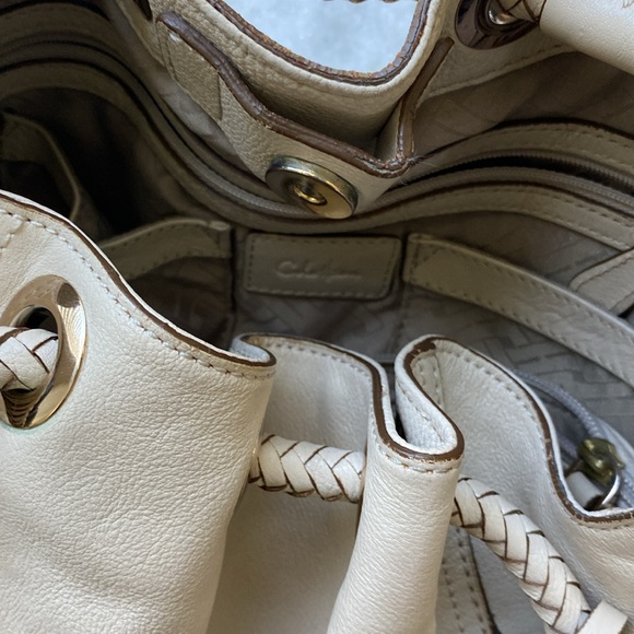 Cole Haan women’s leather ivory shoulder bag - Picture 3 of 10